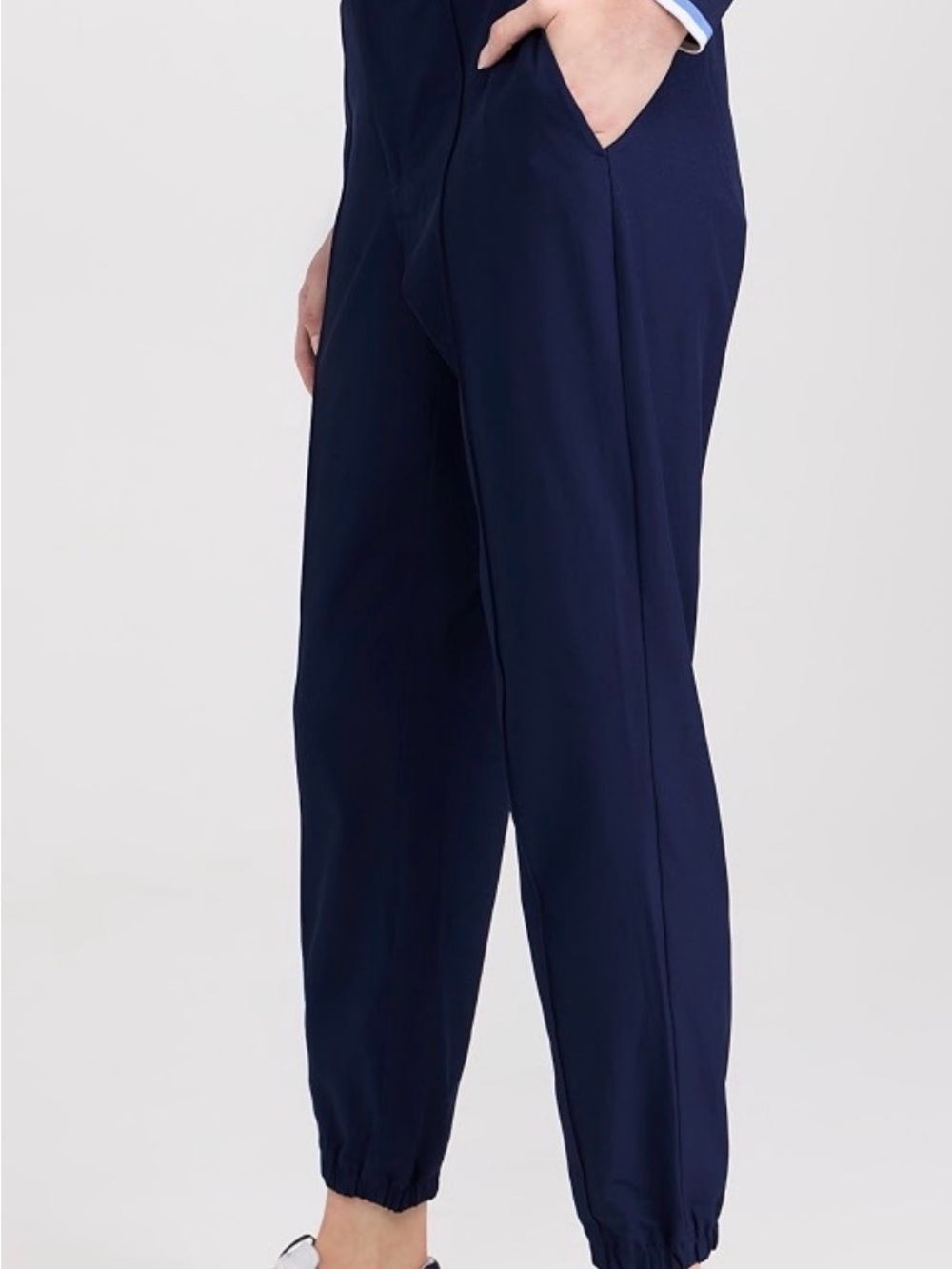 Women's Navy Elastic-Cuff Jogger Pants